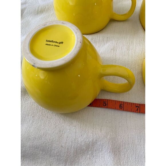 Set Of 4 Teleflora Smiley Face Mugs Planters Ice Cream Bowl Dishes Home Decor - Picture 12 of 12